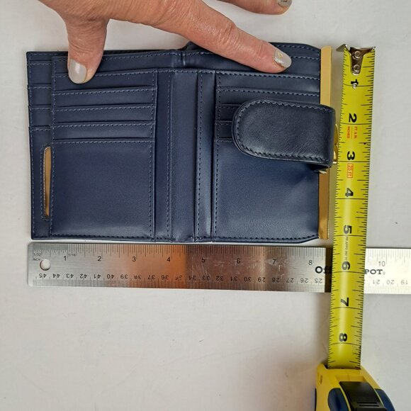 Buxton Heiress Double Cardex Bifold Wallet Navy Blue - Picture 15 of 15
